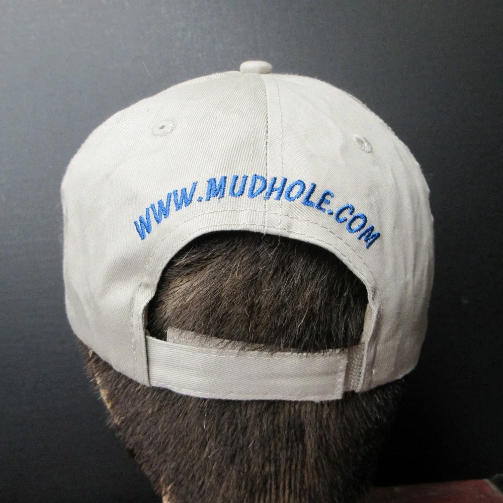 Mud Hole Rod Building Supply Fishing Baseball Cap Hat Adjustable Tan Blue